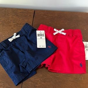 NWT Set 2 6M Baby Boy Ralph Lauren Shorts
